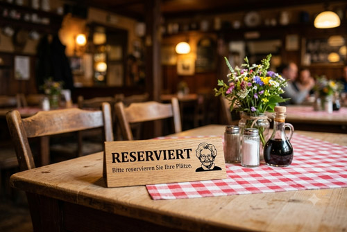 Bitte reservieren Sie Plätze